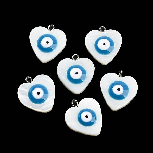 Natural Freshwater Shell Enamel Pendants