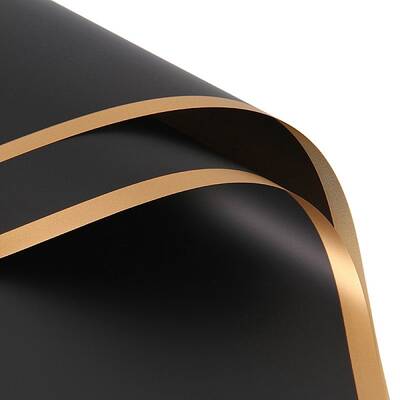 20 Sheets Gold Edge Waterproof Plastic Gift Wrapping Paper