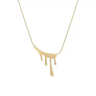 18k Gold Plated Drop Necklace | Title: Title