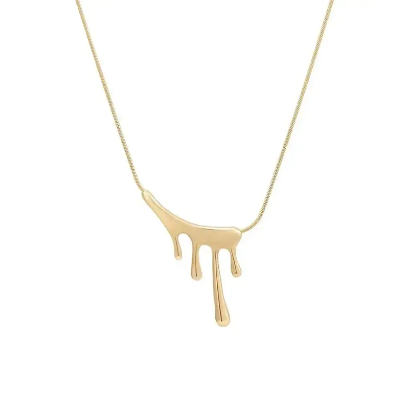 18k Gold Plated Drop Necklace | Title: Title