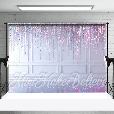 Purple Lines Sparkle White Wall Retro Photo Backdrop - Aperturee
