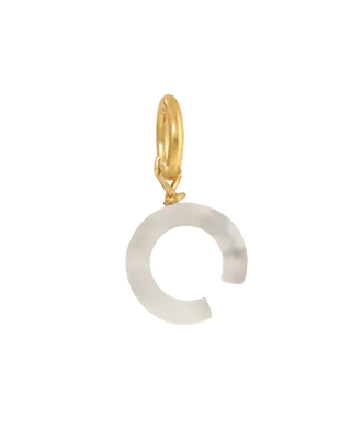 MOP Letter Charm | Metal Color: Gold | Letter: C