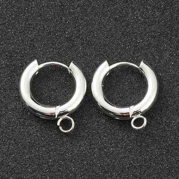 201 Stainless Steel Huggie Hoop Earring Findings