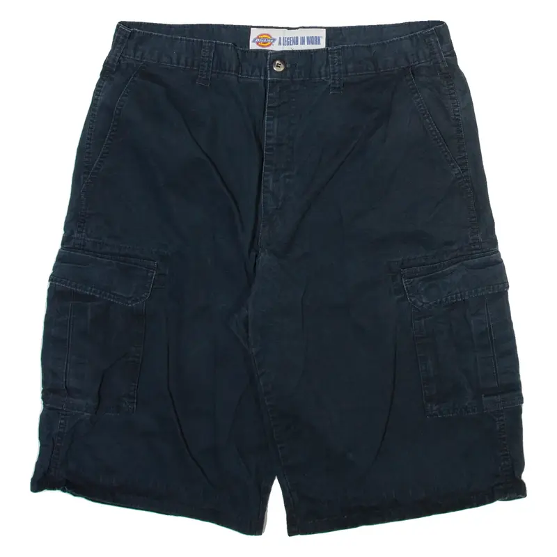 DICKIES Mens Cargo Shorts Black Relaxed M W34