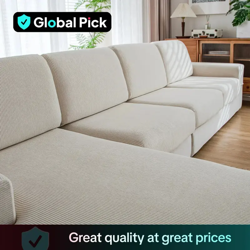 1pc Modern Elastic Sofa Cover Cat Scratch Proof Stretch Couch Cover, Elastic Sofa Seat Cushion Cover, Soft Universal Sofa Pro...