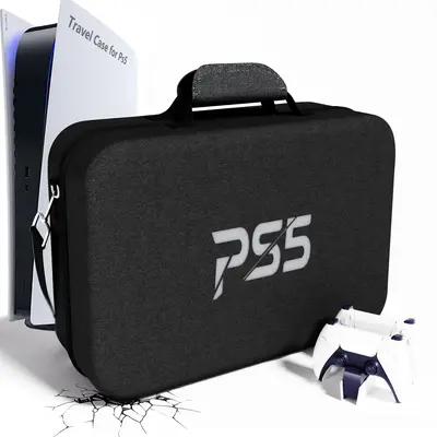 Carrying Case for PS5 – Thickened Hard Shell Travel Bag, Protective Organizer Compatible with PlayStation 5 Console, Headse...