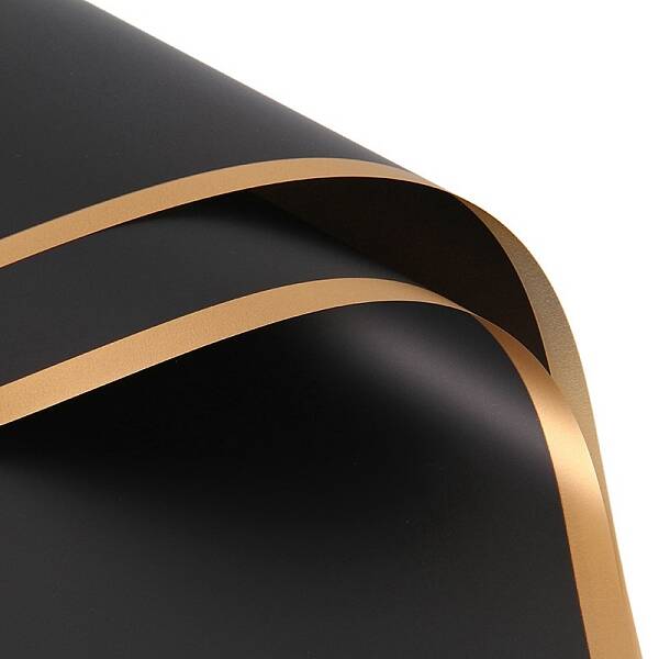 20 Sheets Gold Edge Waterproof Plastic Gift Wrapping Paper