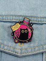 Creative Cartoon Cat Brooch, Cute Animal Design Brooch, Fashion Accessories for Women & Men, for Birthday Gift