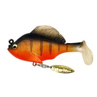Ultimate Lure Hand Poured Underwater Spinner Blade Soft  Pre-Rigged Fishing Jig Weedless with Gillies Sleeper Swimbait 2.25in...