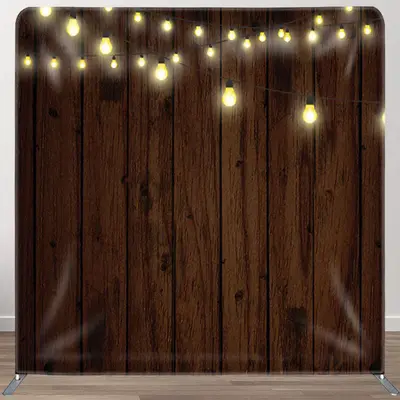 Aperturee Dim Dark Brown Wood Texture Backdrop Cover For Party - Aperturee
