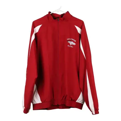 Russell Athletic Track Jacket - Large Red Polyester
