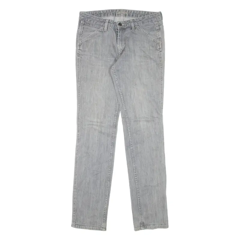 LACOSTE Jeans Grey Denim Slim Straight Womens W29 L31
