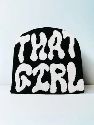 Fashionable Letter Print Beanie Hat, Casual Streetwear Warm Hat for Fall & Winter, Stylish Warm Beanie for Men & Women, Suita...