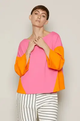 Debbie Top (Pink & Orange) | size: 6XL