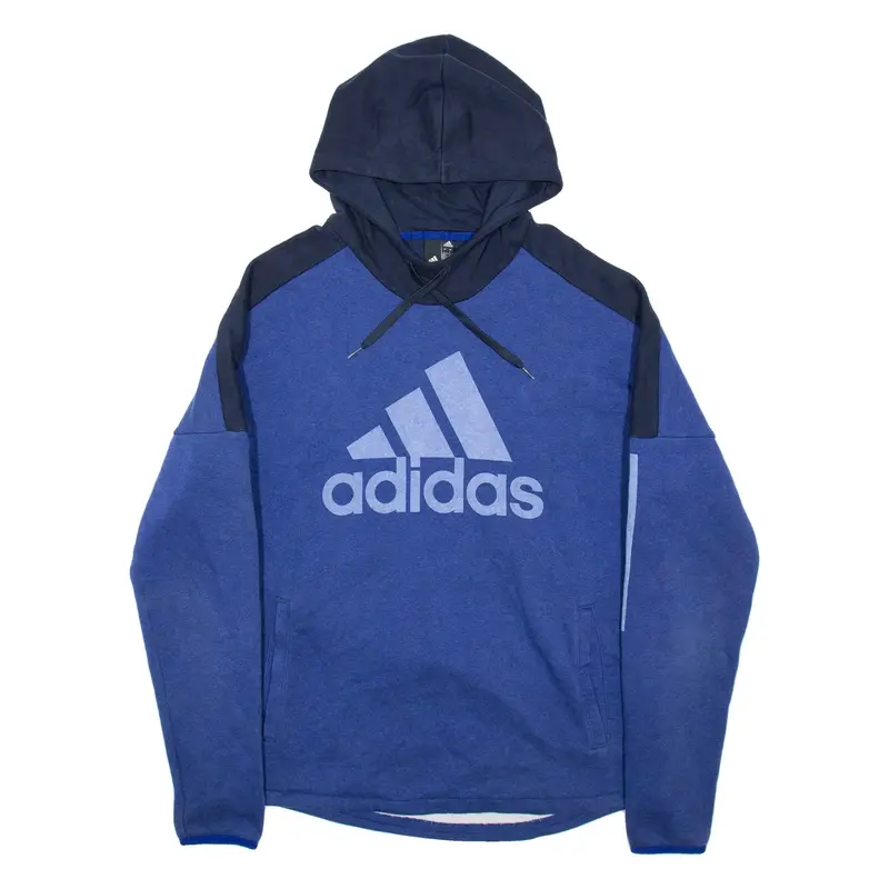ADIDAS Mens Blue Hoodie L