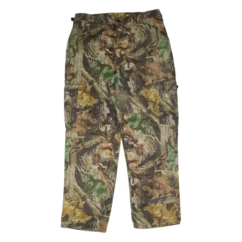 LIBERTY Camouflage Cargo Mens Trousers Brown Relaxed Wide-Leg W38 L32