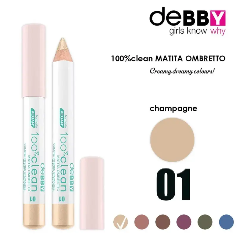 Debby Jumbo Eyeshadow 100% Clean 01 Champagne