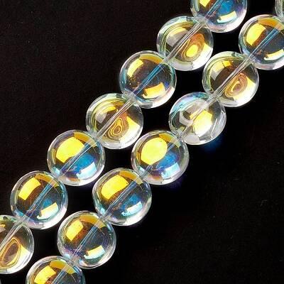 Transparent Electroplate Glass Bead Strands
