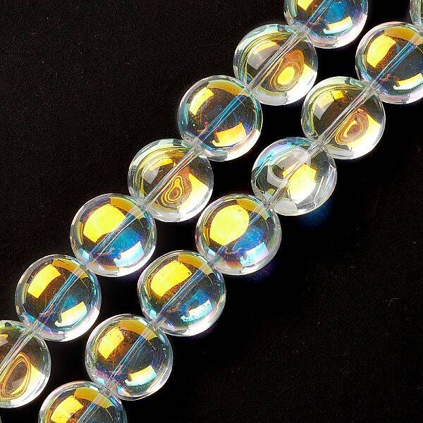 Transparent Electroplate Glass Bead Strands