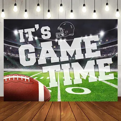 Its Game Time Rugby Field Sports Birthday Backdrop - Aperturee