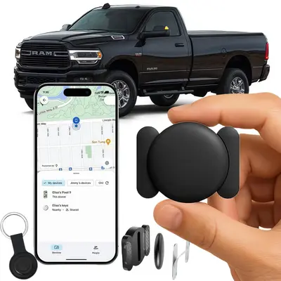 (iOS only)2PCS Mini GPS Tracker for Cars with Strong Magnet Weatherproof Case,Real Time Minitracker Device,Best Hidden Magnet...