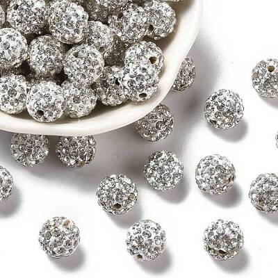 Polymer Clay Rhinestone Beads
