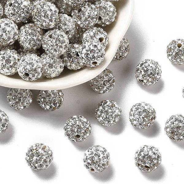 Polymer Clay Rhinestone Beads