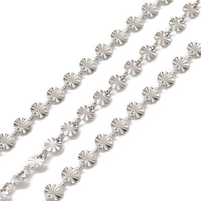 Tarnish Resistant 304 Stainless Steel Flower Link Chains