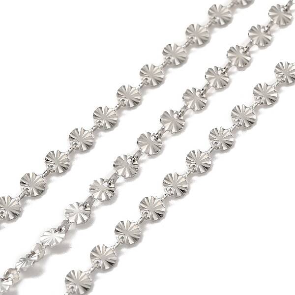 Tarnish Resistant 304 Stainless Steel Flower Link Chains