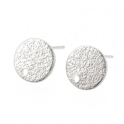 Hammered Brass Stud Earring Findings