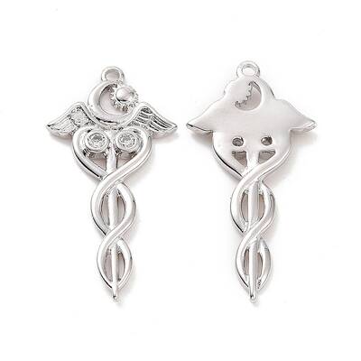 Brass Micro Pave Cubic Zirconia Pendants