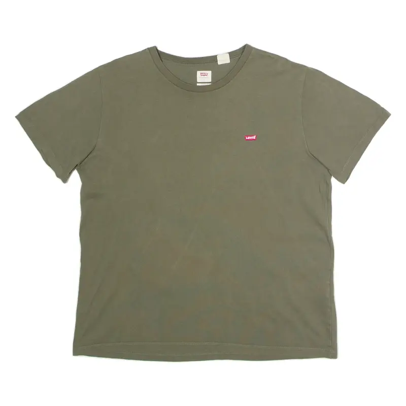 LEVI'S Mens T-Shirt Green Crew Neck L