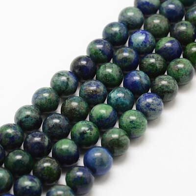 Natural Chrysocolla and Lapis Lazuli Beads Strands