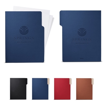50 Custom Leeman Letter Size File Folder - Faux Leather & ...
