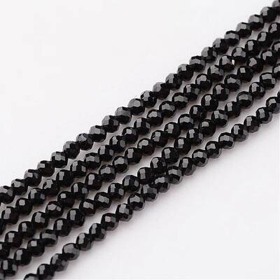 Natural Black Spinel Beads Strands