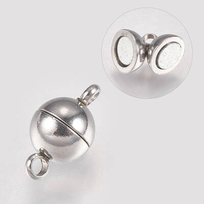 Tarnish Resistant 304 Stainless Steel Magnetic Clasps with Loops