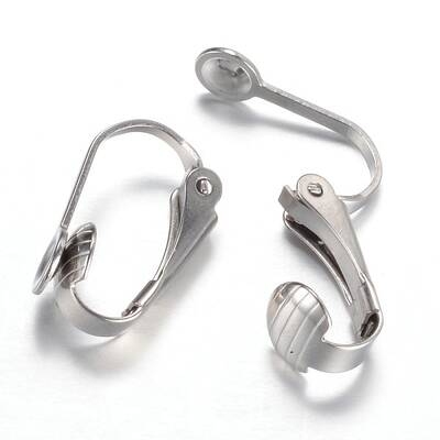 Tarnish Resistant 304 Stainless Steel Clip-on Earring Findings