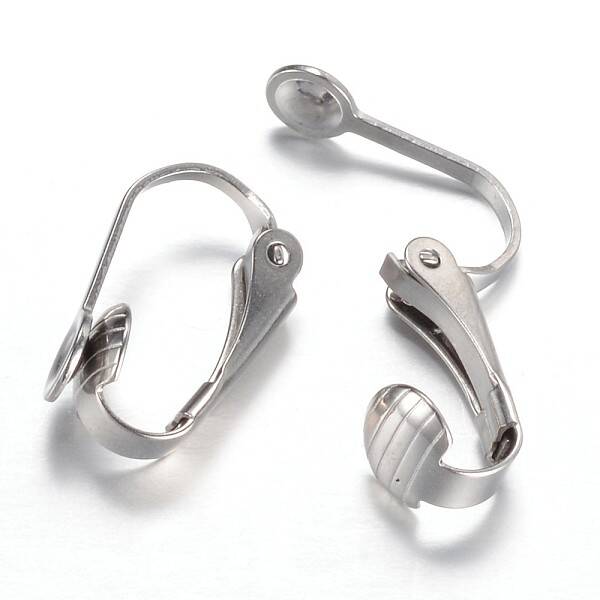 Tarnish Resistant 304 Stainless Steel Clip-on Earring Findings