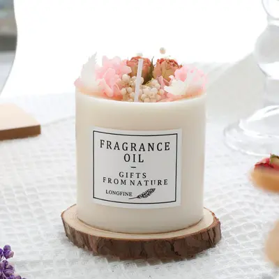 Dried Flowers Decor Romantic Candles | style: Passion fruit | Model: No gift box