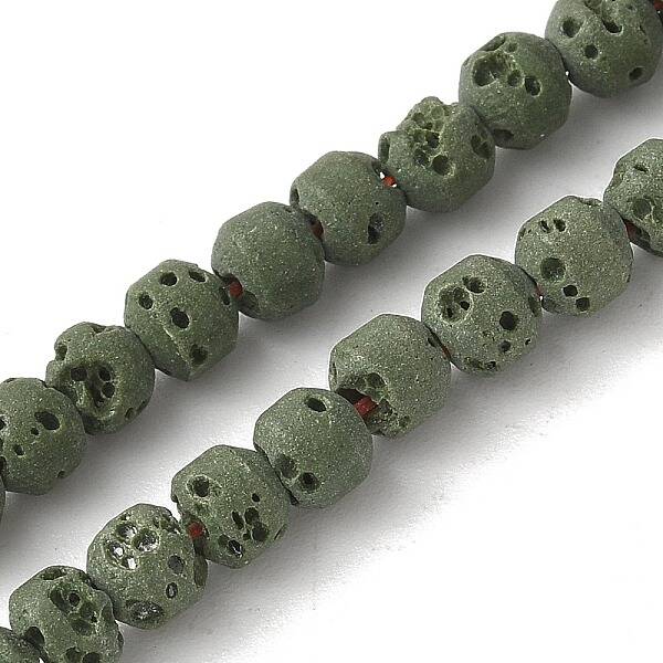 Synthetic Lava Rock Dyed Beads Strands