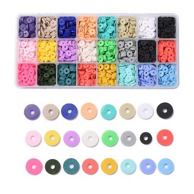 240g 24 Colors Handmade Polymer Clay Beads