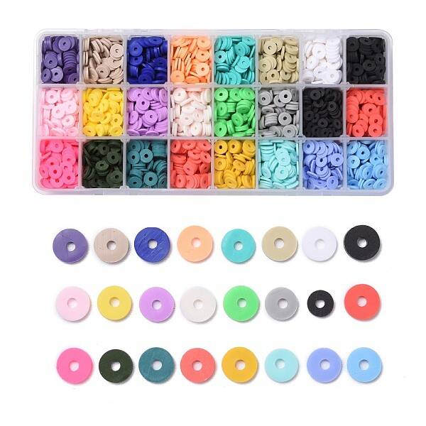 240g 24 Colors Handmade Polymer Clay Beads