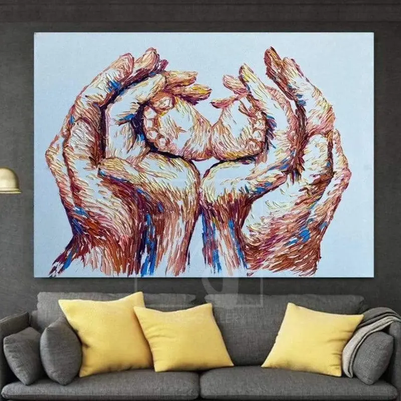 Family Abstract Painting Original Family Artwork Modern Abstract Family Painting Hospital Art | BORN IN LOVE