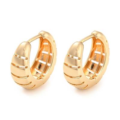 Rack Plating Brass Thick Hoop Earrings for Women