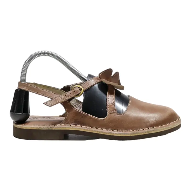 KICKERS Strappy Sandals Brown Leather Womens UK 4