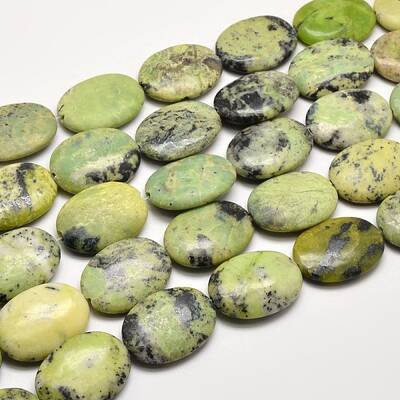 Natural Serpentine Oval Beads Strands