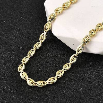 Eye Brass Link Chain Necklaces