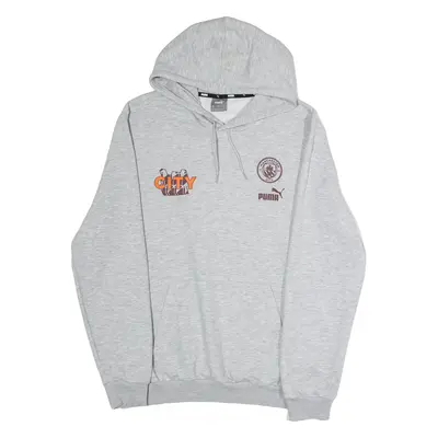 PUMA Manchester City Mens Grey Hoodie XL