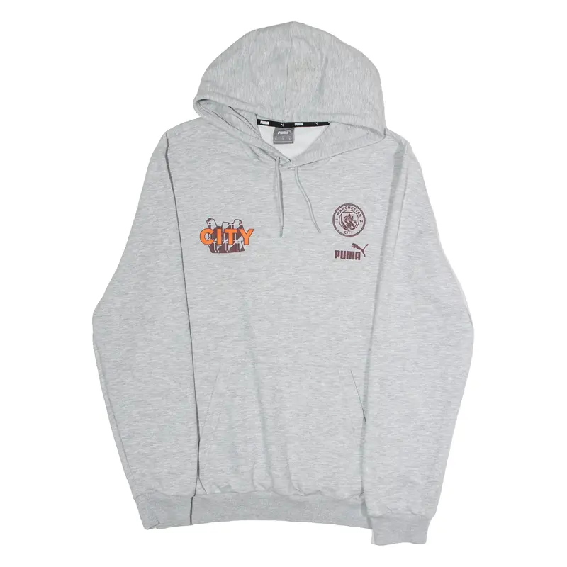 PUMA Manchester City Mens Grey Hoodie XL