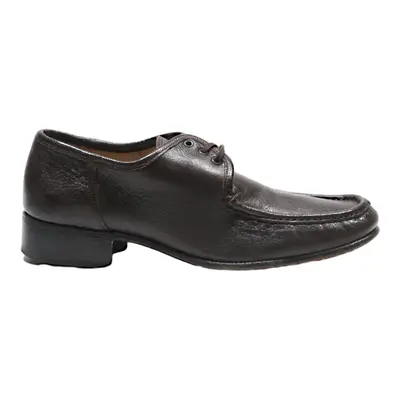 PAMIO FLEX Moccasin Shoes Brown Leather Mens UK 8